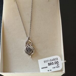Elegant Silver Pendant Necklace From KAY Jewelers / Never Worn / Original Box
